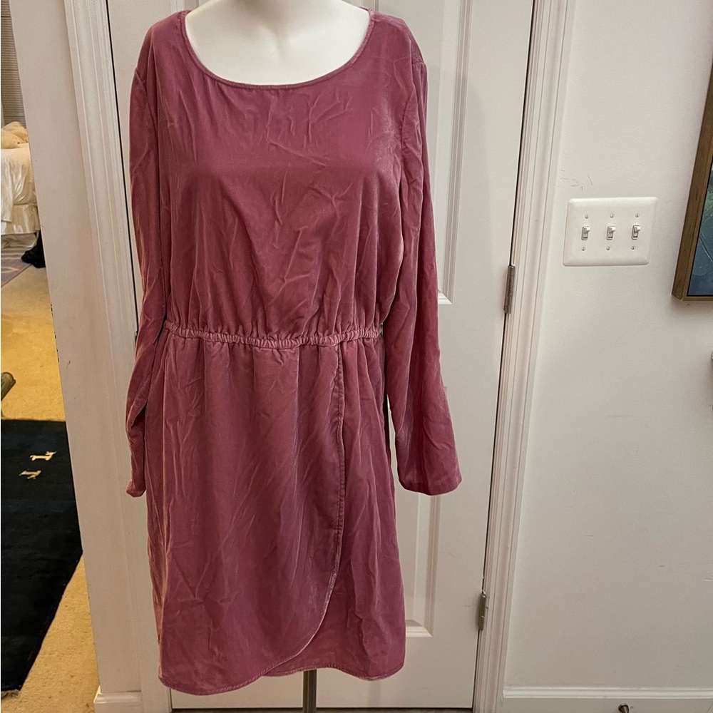 J. Crew Long Sleeve Dress in Dusty Rose